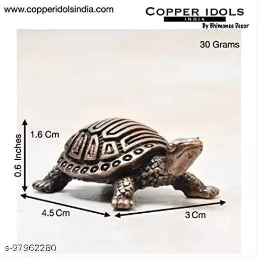 6 inches, Copper Handmade Turtle | Kurma | Tortoise , 30 Grams