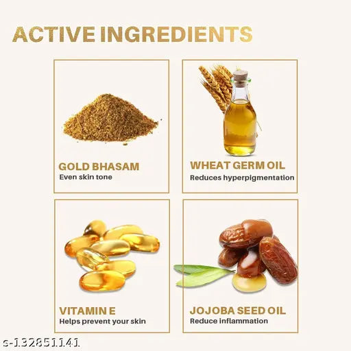 Glamveda Gold Rejuvenating Facial Kit For Women | For Dry & Normal skin | Gives Hydrates, Nourishes & Radiant skin | No Paraben, SLS | 40gm