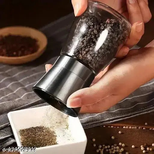 Salt and Pepper Grinders, Adjustable Coarseness, Pepper Mill and Salt Grinders Shaker, Modern Design Refillable Multi-Function (Pack of 1, Multicolor)