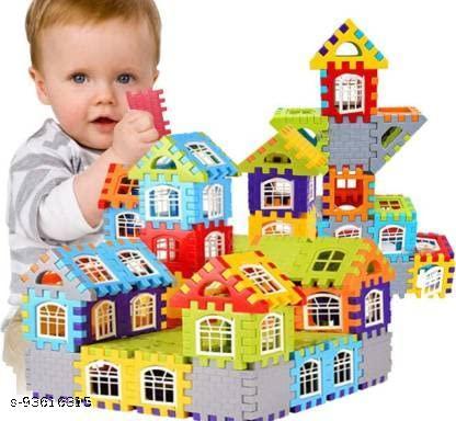 House Building Blocks with Windows, Block Game for Kids,Boys,Children (72+ PC)