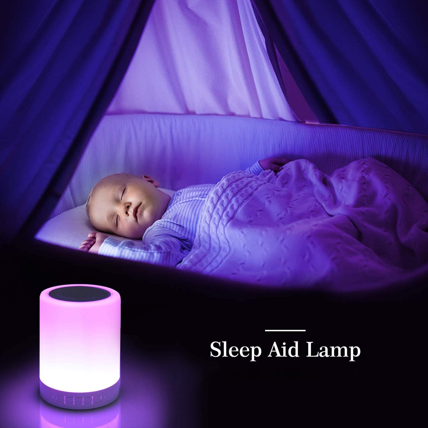 6249 Wireless Night Light Led Touch Lamp Speaker - Springkart 