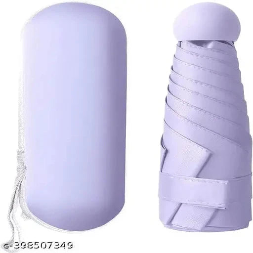 Mini Umbrella with Case for Men & Women (Manual Open) Compact Travelling Umbrella, Polyester & UV Protection Fabric for Summer/Anti-Slip Handle- 6 Frame - Springkart 