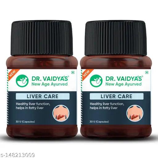 Dr. Vaidya's Ayurvedic Fatty Liver Capsules For Daily Liver Detox (Capsules 30 Each Pack of 2)