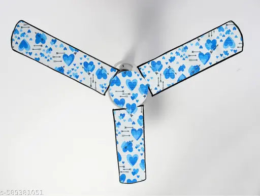 blucat Waterproof & Dustproof Three Blade Ceiling Fan Cover with attachable Enclosure Set of 1 Fan Cover clr7