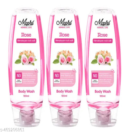 Daily Refreshing & Glowing skin Rose Body Wash for Men & Women | (130ml each, pack of 3) - Springkart 