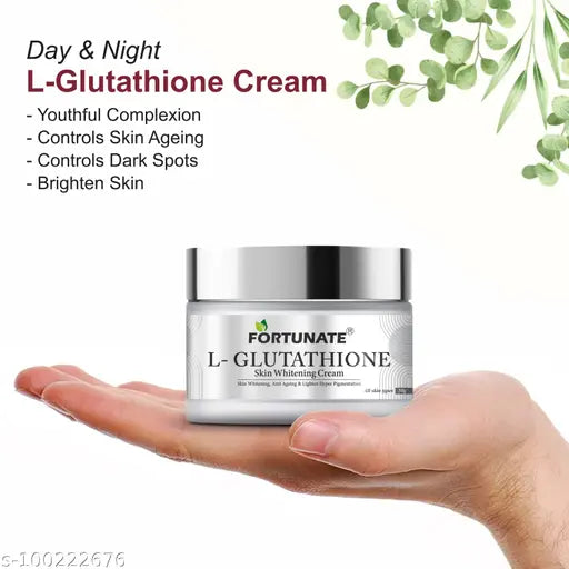 FORTUNATE L- Glutathione Face Cream for Skin Whitening, Brightening & Anti Ageing (50 g) - Springkart 
