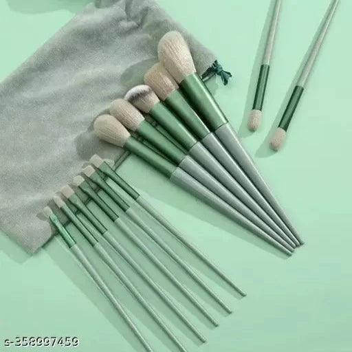 Makeup Kit Brushes - 13pcs - Green