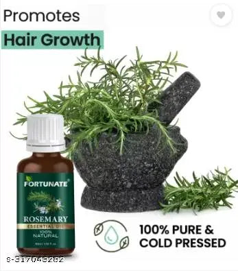 ortunate= Rosemary Essential Oil for hair growth & aromatherapy for Skin, Hair, Dandruff (30 ml) Pack-of-2 - Springkart 