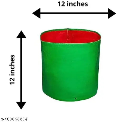 Grow Bags 12x12 inches, 240 GSM Strong, Terrace Gardening Vegetable Planting Bag Pack of 5 - Springkart 
