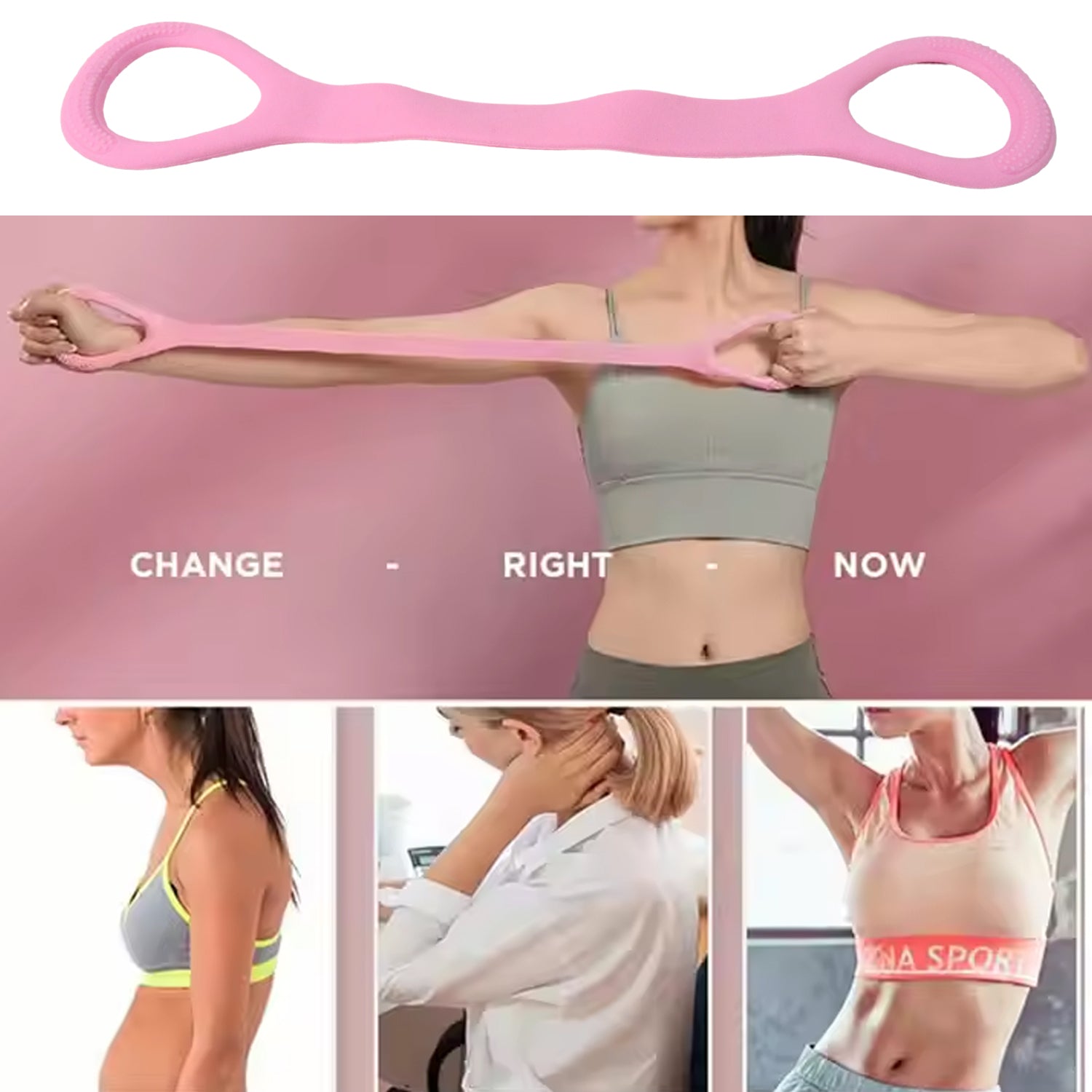 Silicone Resistance Bands Fitness Elastic Stretch (1 Pc) - Springkart 