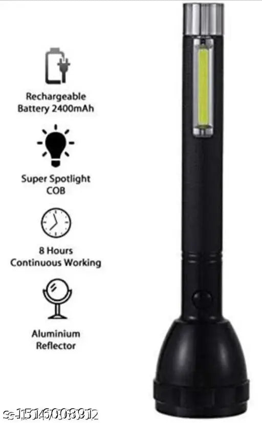 Rechargeable 175w Led Torch Light High Power Long Distance for Home(Torch Light Rechargeable)Search Light with 4 Modes with Hanging Rope,Pocket Emergency Torch Light for Long Distance, Camping & Daily Use (Black)