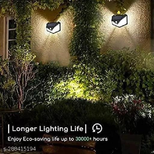 Solar Lights Outdoor, 100 LED Solar Security Light with Motion Sensor Solar Waterproof Wall Light Solar Powered Light with 3 Modes - Springkart 