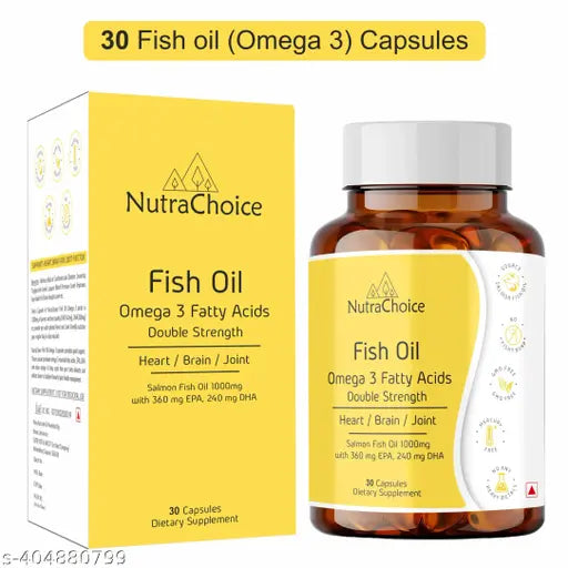 NutraChoice Omega 3 Fish Oil (1000 mg, with 360 mg EPA & 240 mg DHA) (30 Softgels)
