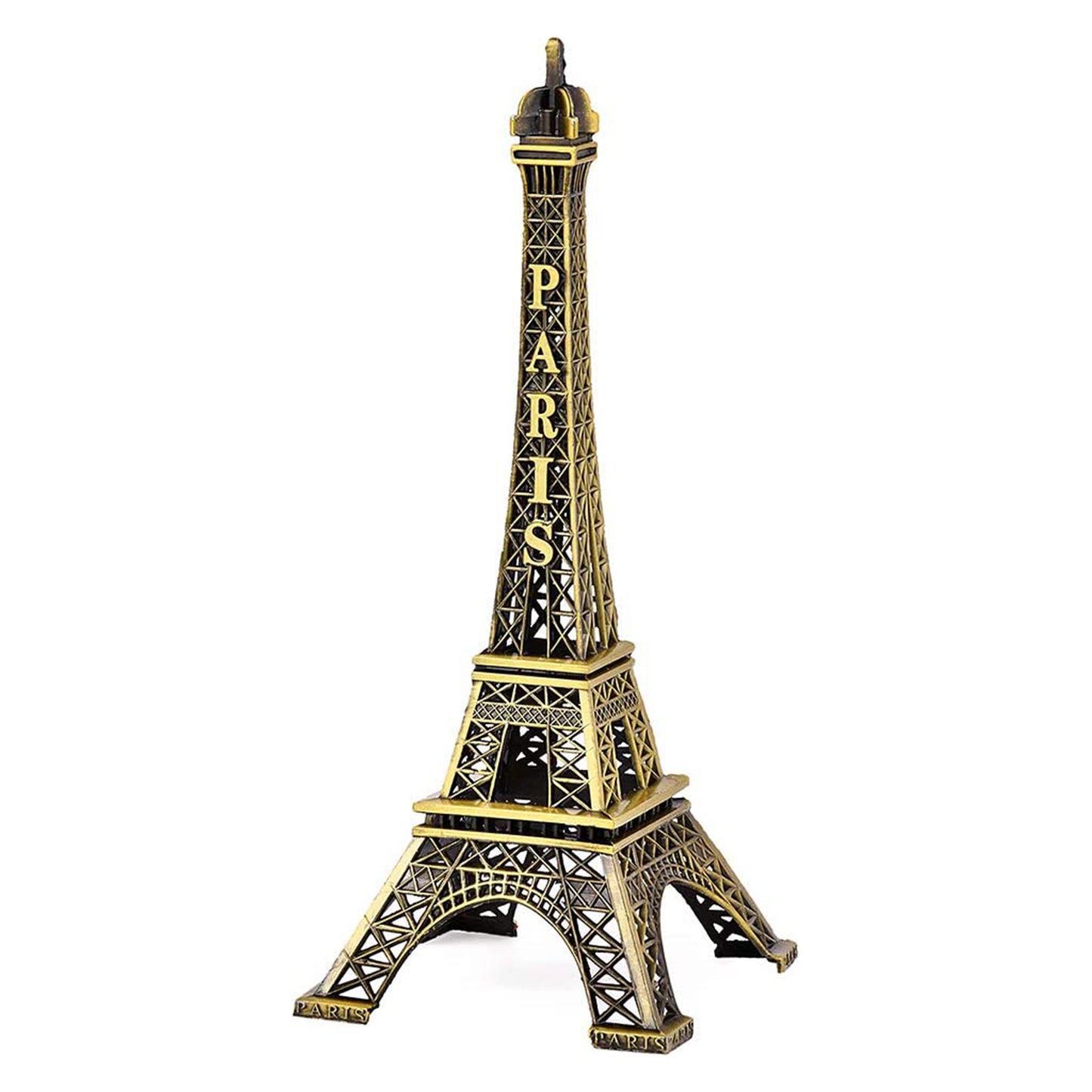 4733 Antique Finish 3d Metal Paris Eiffel Tower Metal Craft Famous Landmark Building Metal Statue Cabinet Office Gifts Decorative Showpiece.