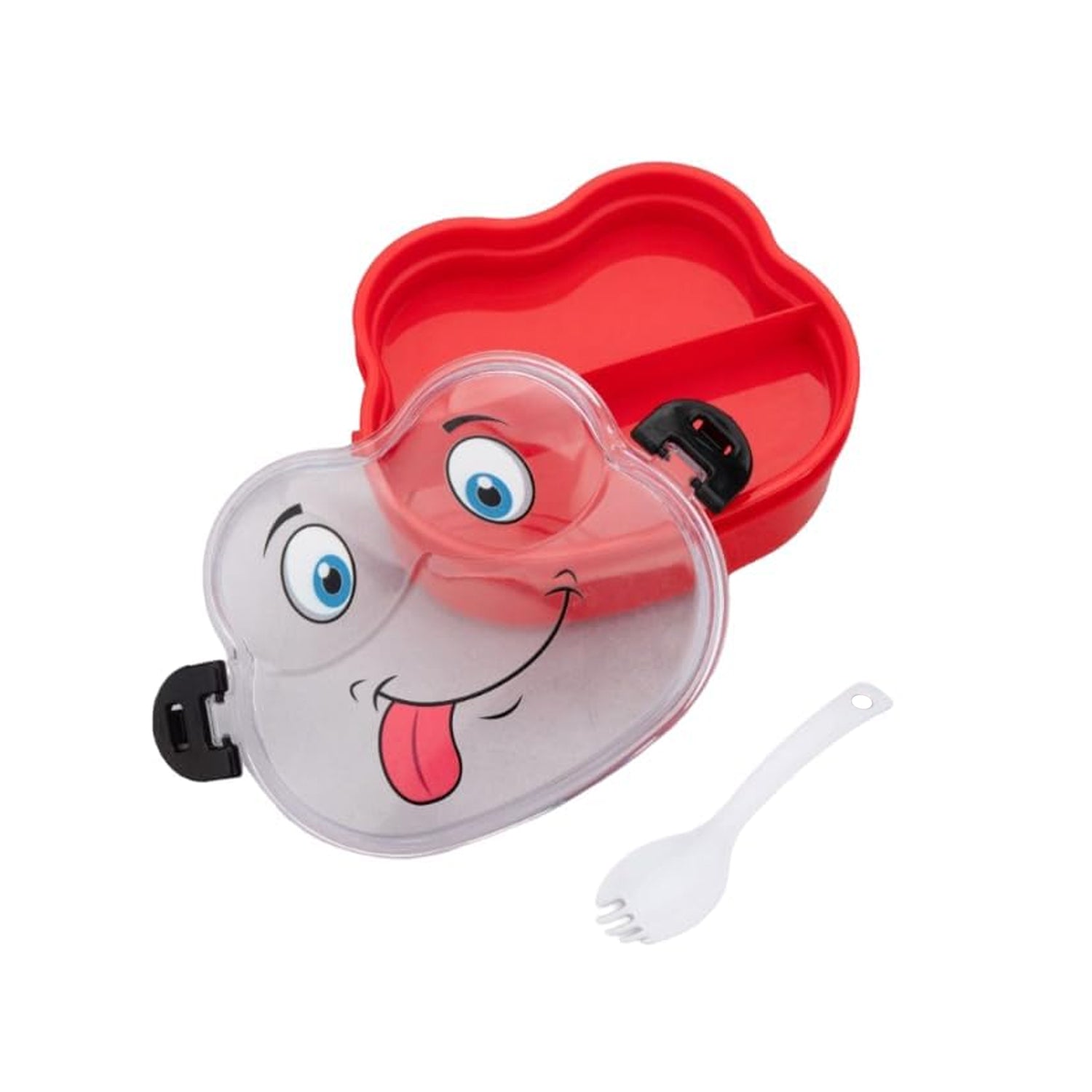 Double Layer Froggy Shape Lunch Box With Spoon (1 Pc Mix Color) - Springkart 