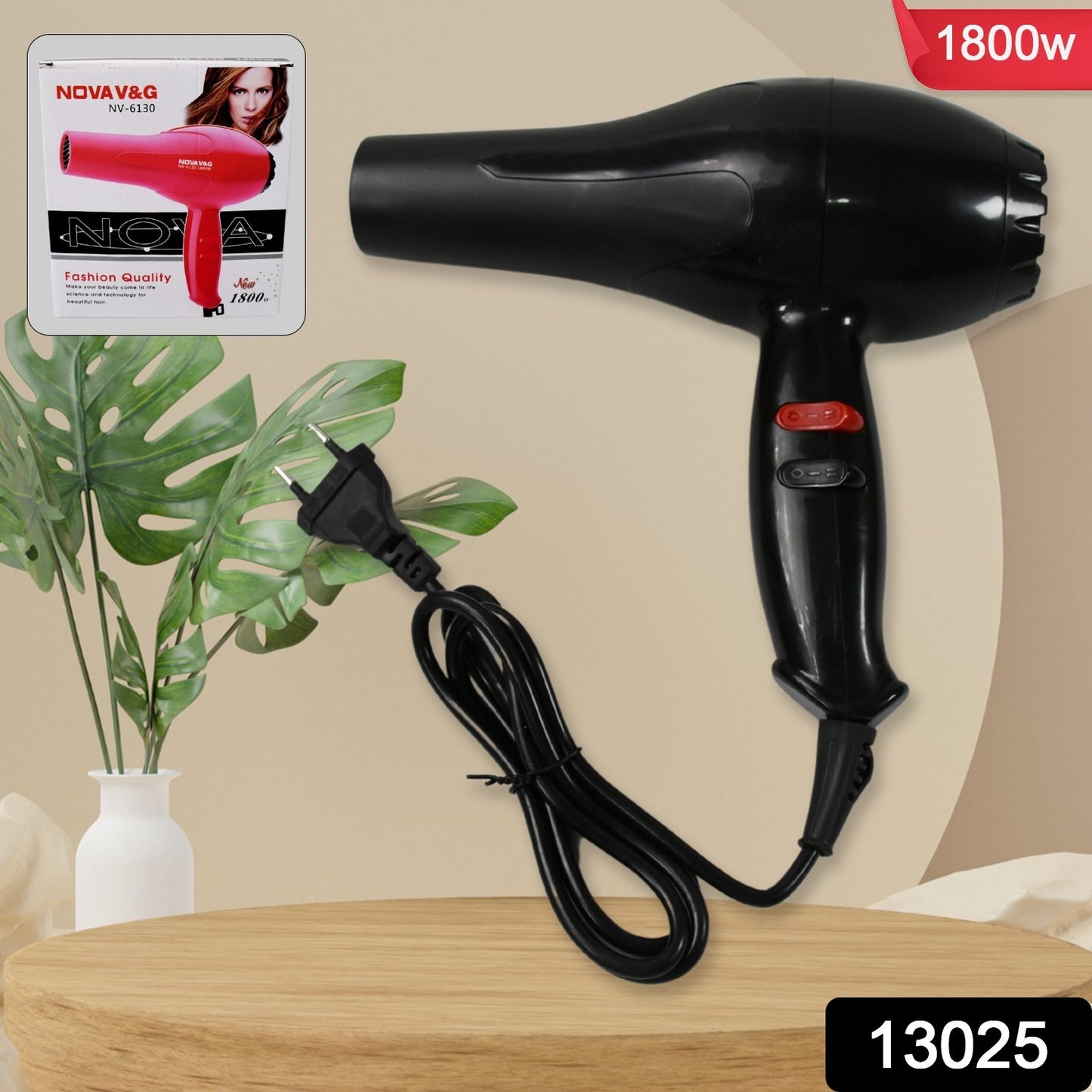 13025 Professional Multi Purpose Hair Dryer Salon Hair Dryer 2 Speed Settingsfor Women And Men (1800 Watts)