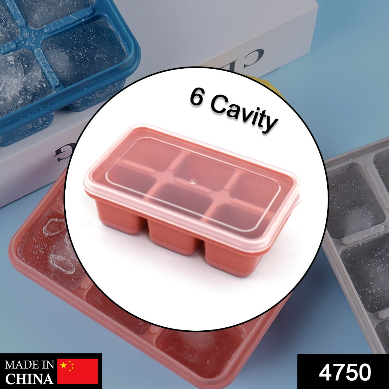 4750 6 Cavity Silicone Ice Tray Used In All Kinds Of Places Like Household Kitchens For Making Ice From Water And Various Things And All. - Springkart 