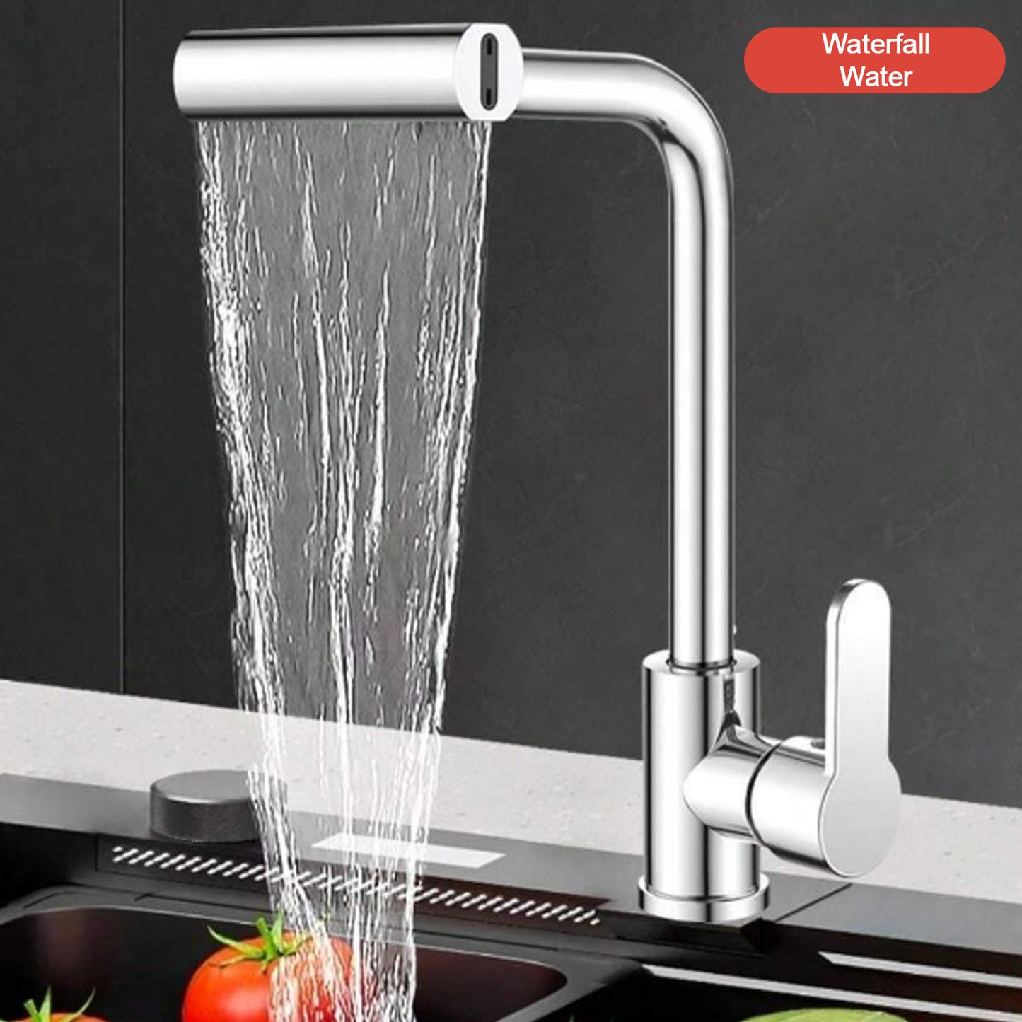 7575 Multifunction Shower Waterfall Kitchen Faucet 360 Rotation Waterfall Kitchen Faucet Touch Kitchen Faucet Faucet Extender For Kitchen Sink Swivel Waterfall Kitchen Faucet For Washing Vegetable Fruit (4 In 1 ) - Springkart 