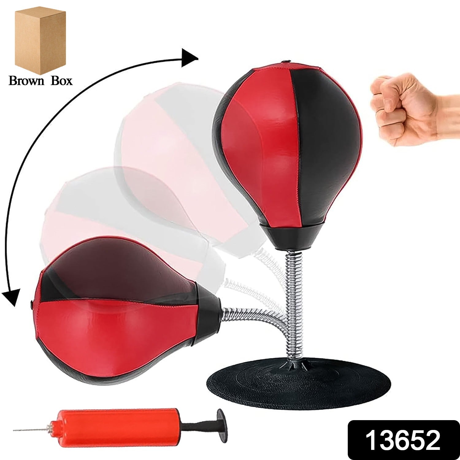 Inflatable Punching Bag With Air Pump (2 Pc Set) - Springkart 