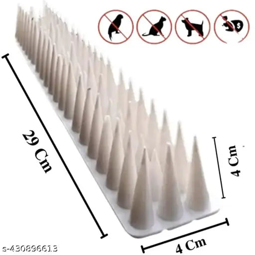 Bird Plastic Brown Spikes (Pack of 5) with Double Sided Tap (12 x 4 inch)