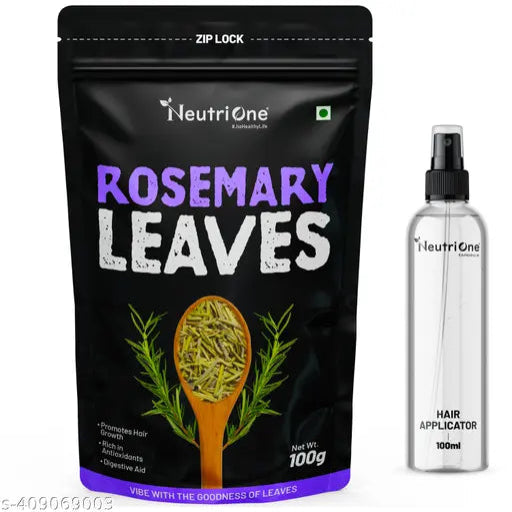 Premium Rosemary Dried Leaves - Organic Culinary Herb for Exquisite Flavor and Health Benefits 100gm With 100ml Spray Bottle. - Springkart 