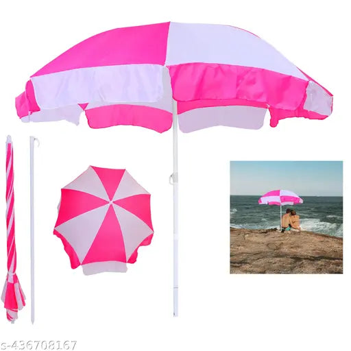 6ft/36Inch Without Stand Outdoor Garden Big Size Umbrella For Shop Hotels And Restaurent-Pink