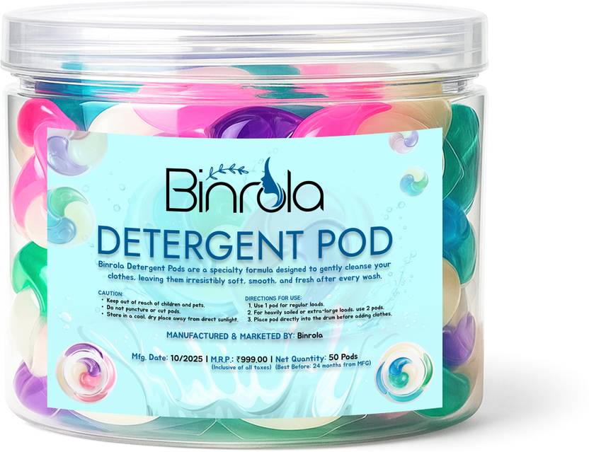 Binrola 4in1 Regular Detergent Pod (50 Pods) Ocean Detergent Pod (50 Pods)