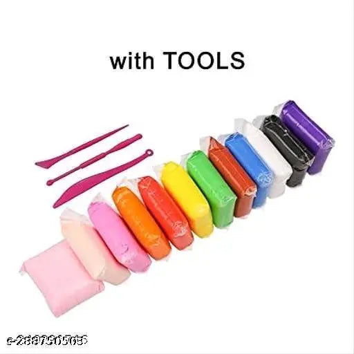 Ultra-Light Creative Art and Craft Air Dry Super Clay with Carving Molding Tools Kit for Girls and Boys - Springkart 