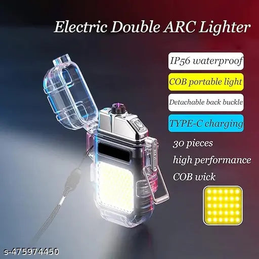 Electric Lighter USB Rechargeable Dual Arc Lighters, – Springkart