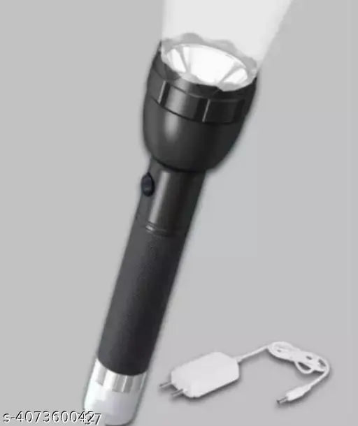 FLASHLIGHT MINI  9050 Torch Light Long Range Led 2 in 1 Long Distance Torch Up to 1 Km high  & Cob Light Torch ABS Body Torch (Black, 27 cm, Rechargeable)