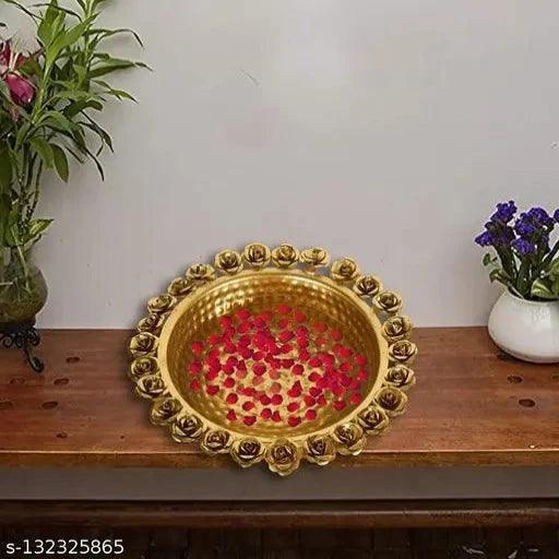 Decorative Beautiful Handcrafted Bowl for Floating Flowers and Tea Light Candles Home