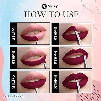 NOY Frontier Chic: 100% Non Transfer Western-Inspired  Matte Smudgproof Lipstick (Sets 4) Brown, Pink, Mauve  #WC118