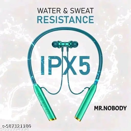 Wireless in-Ear Neckband Bluetooth Earphones with 10mm Drivers, Rich Music Experience, 50 Hours Playtime, Type C Fast Charging, Neckband Earphones with Voice