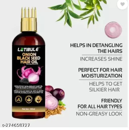 Red Onion Black Seed Oil Ultimate Hair Care Kit (Shampoo(200ml) + Hair Oil(100ml))- Net Vol (2 Items in the set)