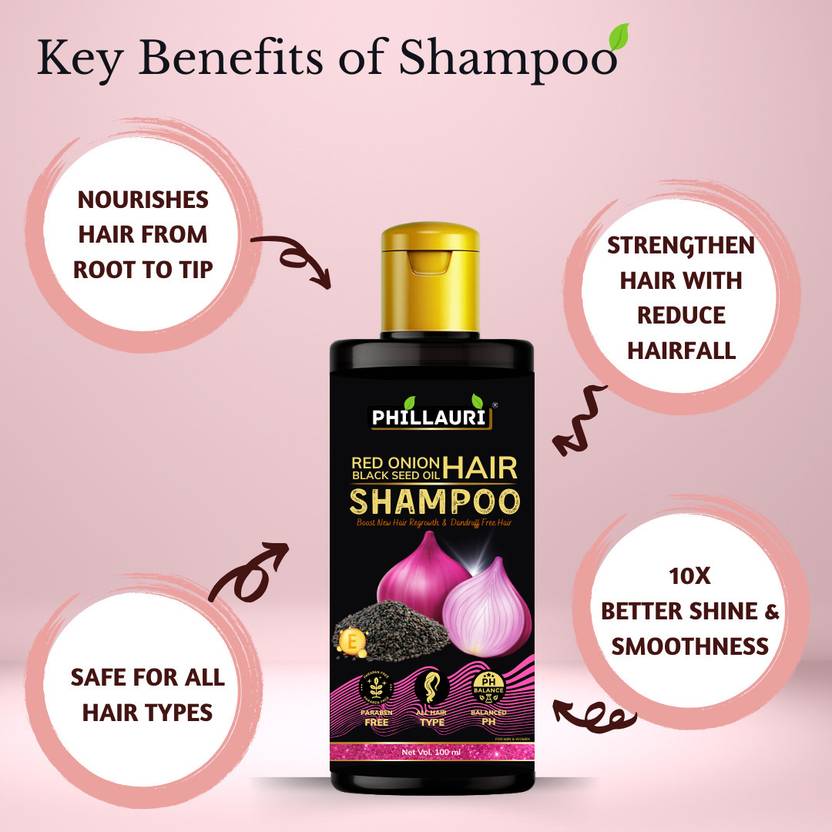 Phillauri Red Onion Blackseed Hair Combo Kit with Neem Facewash Combo Kit  (5 Items in the set)