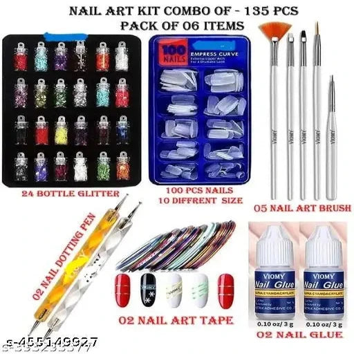 Professional Nail Art Kit With 24 Pcs