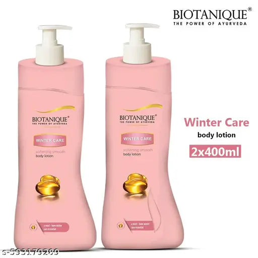 Biotanique  Winter Moisturising Body Lotion | Moisturising Body Lotion for Women & Men | Hydrating & Refreshing | Helps in Dryness Reduction & Softens The Skin – 2x400 ml