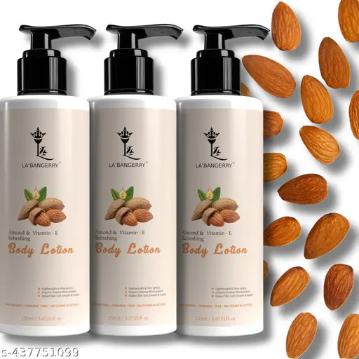 Advanced Body Lotion for Very Dry Skin- Nourishing Protect Skin from Tanning with Almond Oil And Vitamin E pack of 3- (150ml)