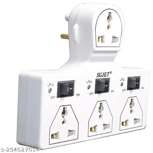 QLEX 4 Socket 3 Switch Multi Plug 6A (Traveler Multi Plug)