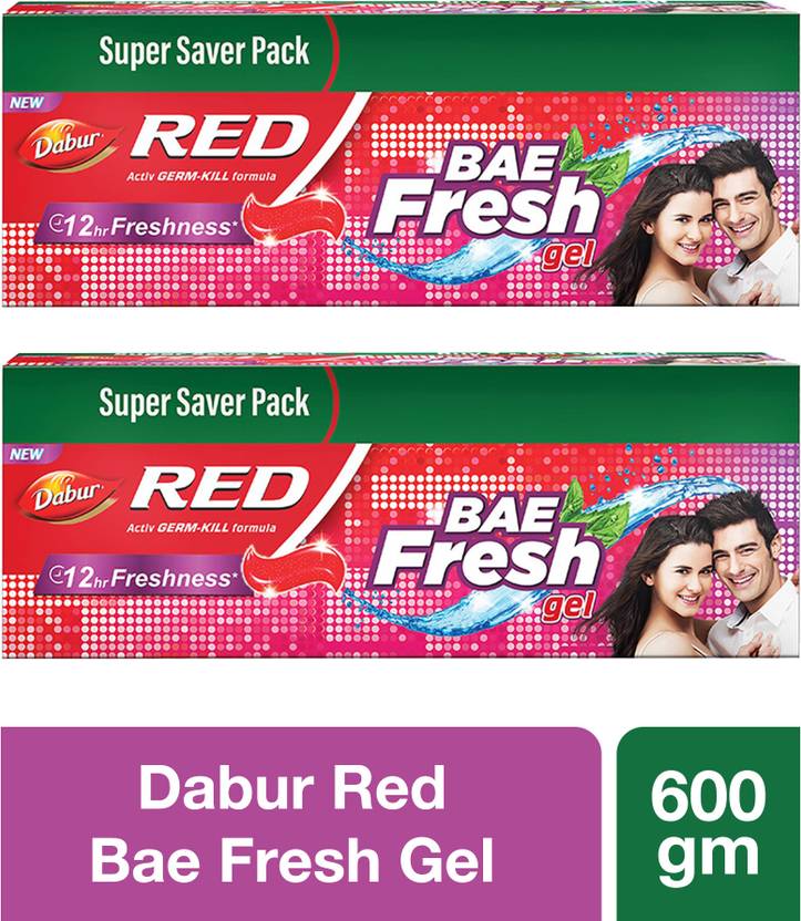 Dabur Red Bae Fresh Gel Fights Bad Breath, Cavity Germs & Plaque 12hr Freshness Toothpaste (600 g)