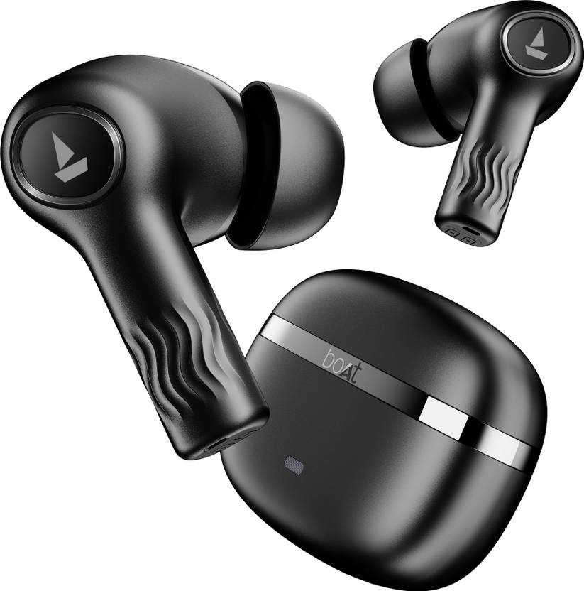 boAt Nirvana Ion with 120 Hours Playback & Crystal Bionic Sound by Hifi DSP 5 Bluetooth (Charcoal Black, True Wireless)