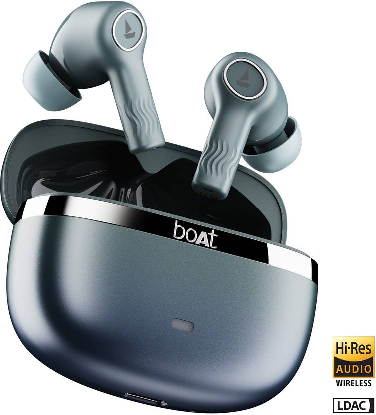boAt Nirvana ION ANC Pro w/ Hi-Res Audio with LDAC, ANC, 120 HRS Playback, MultiPoint Bluetooth (Blazing Comet, True Wireless)