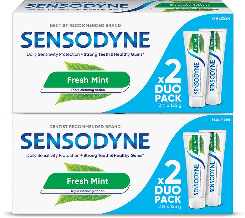 SENSODYNE Fresh Mint Combo, for daily sensitivity protection Toothpaste (500 g, Pack of 4)