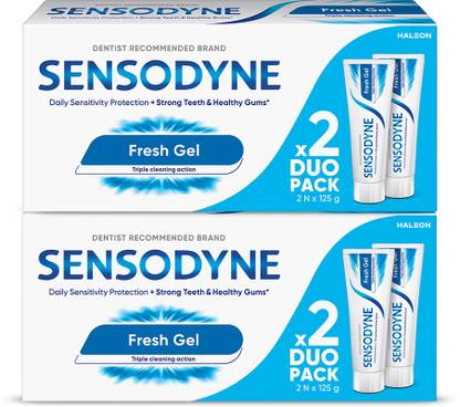 SENSODYNE Fresh Gel Combo| for daily sensitivity protection Toothpaste (500 g, Pack of 4)