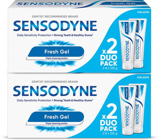 SENSODYNE Fresh Gel Combo| for daily sensitivity protection Toothpaste (500 g, Pack of 4)