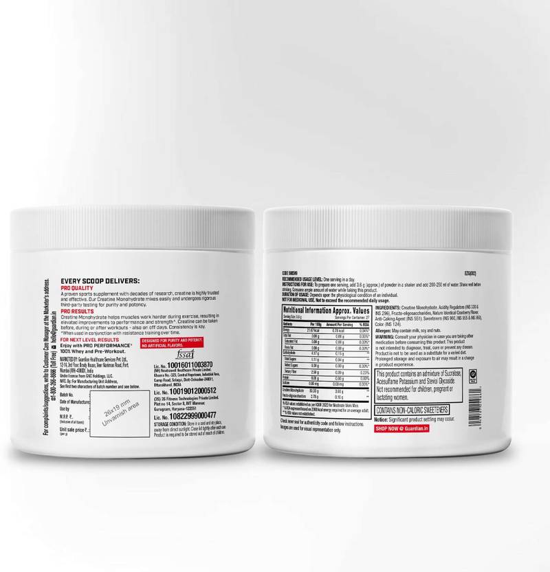 GNC Creatine Monohydrate With Black Shaker (750ml) Creatine (100 g, Cranberry)