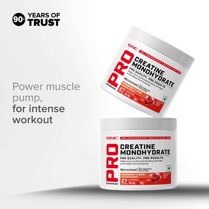 GNC Creatine Monohydrate With Black Shaker (750ml) Creatine (100 g, Cranberry)