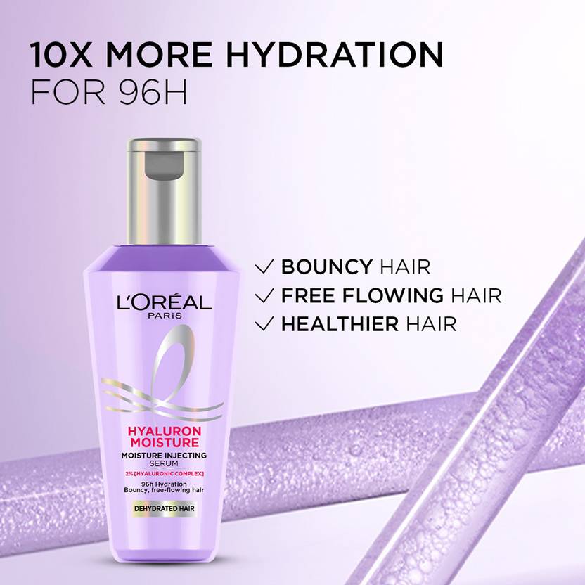 L'Oréal Paris Hyaluron Moisture Hydrating Combo Shampoo, Conditioner, Serum (650ml+175ml+40ml) (3 Items in the set)