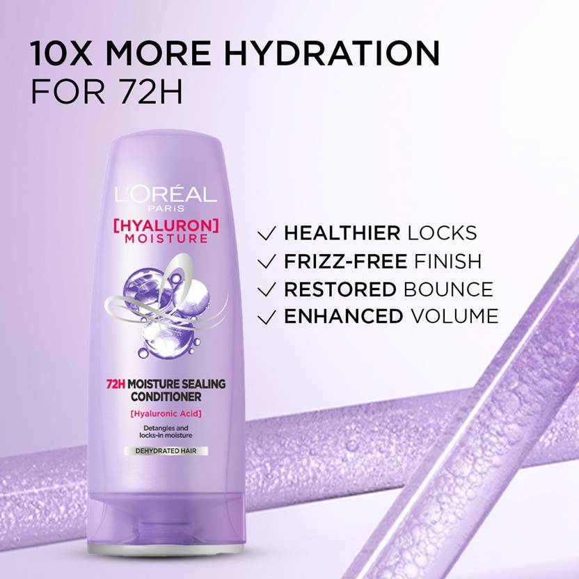 L'Oréal Paris Hyaluron Moisture Hydrating Combo Shampoo, Conditioner, Serum (650ml+175ml+40ml) (3 Items in the set)