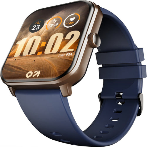 GOBOULT Drift+ 1.85'' HD Display ,BT Calling, 500 Nits Brightness, IP67 Smartwatch(Denim Blue Strap, Free Size)